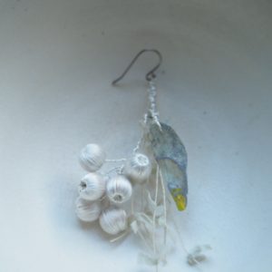 White Fruit ; earring