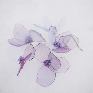 Purple Flower ; earring
