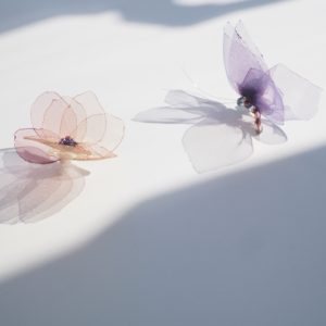 Flower earring ＆ Butterfly brooch