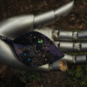 Leaf of Universe ; brooch