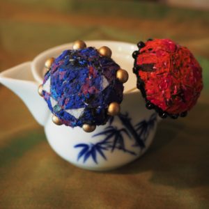 Blue Sapphire ＆ Garnet ; hair ornaments