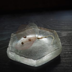 Organdy Flower ; earring