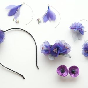 Blue flower accessories