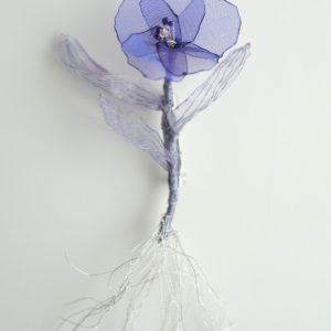 Blue flower : brooch