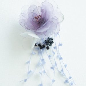 purple flower earring
